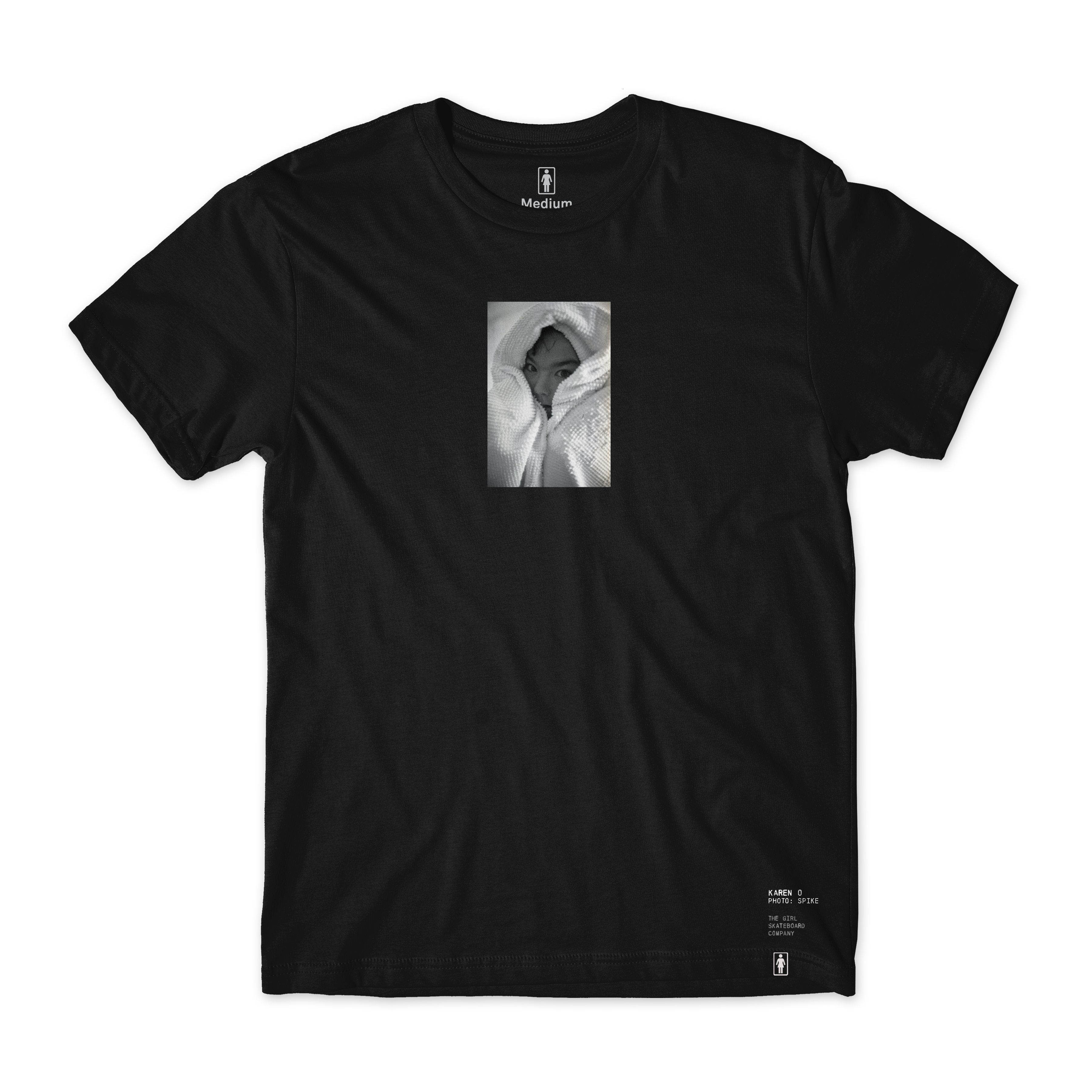 Girl Shot by Spike Bjork Tee Black_W47D4G.png