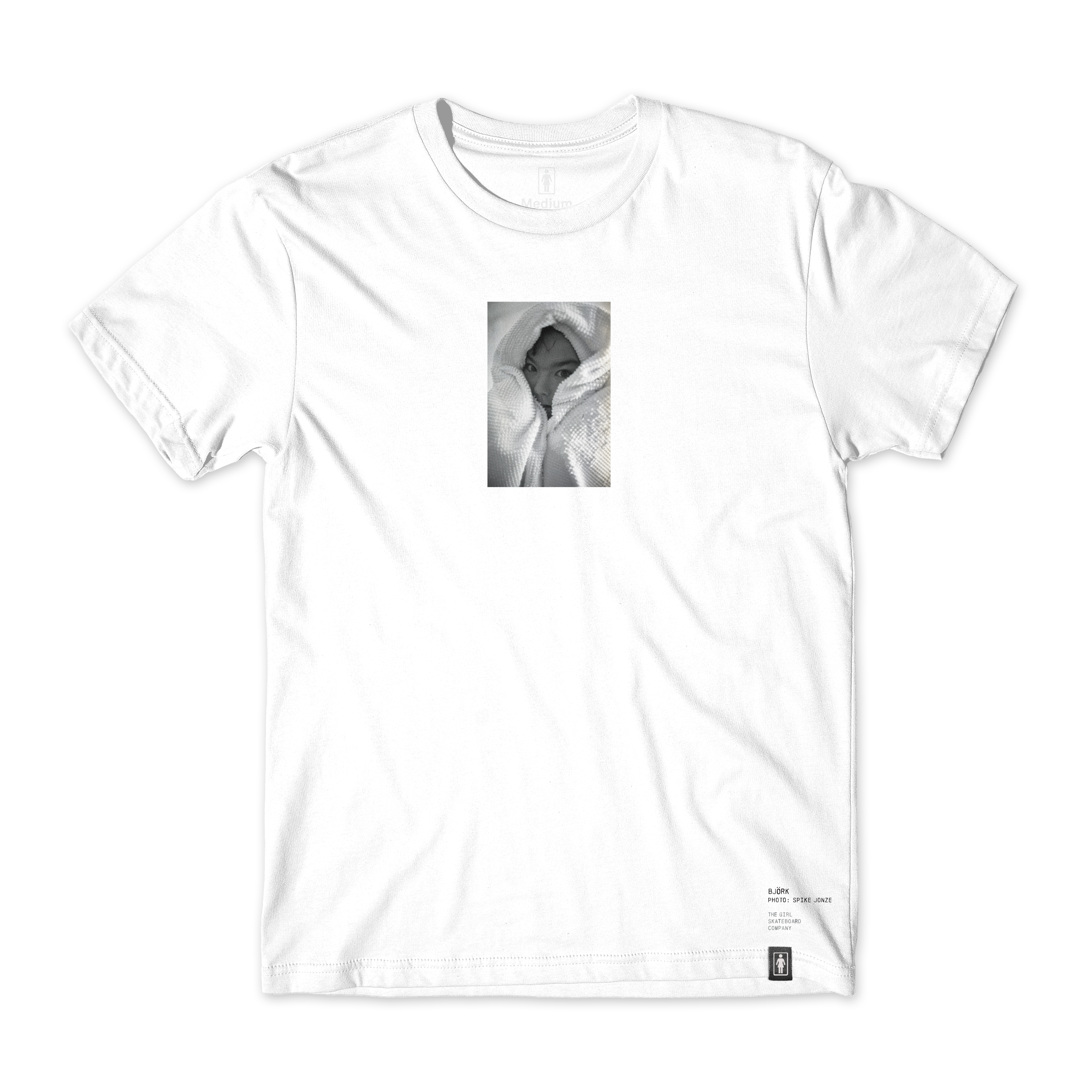 Girl Shot by Spike Bjork Tee White_W47D4G.png