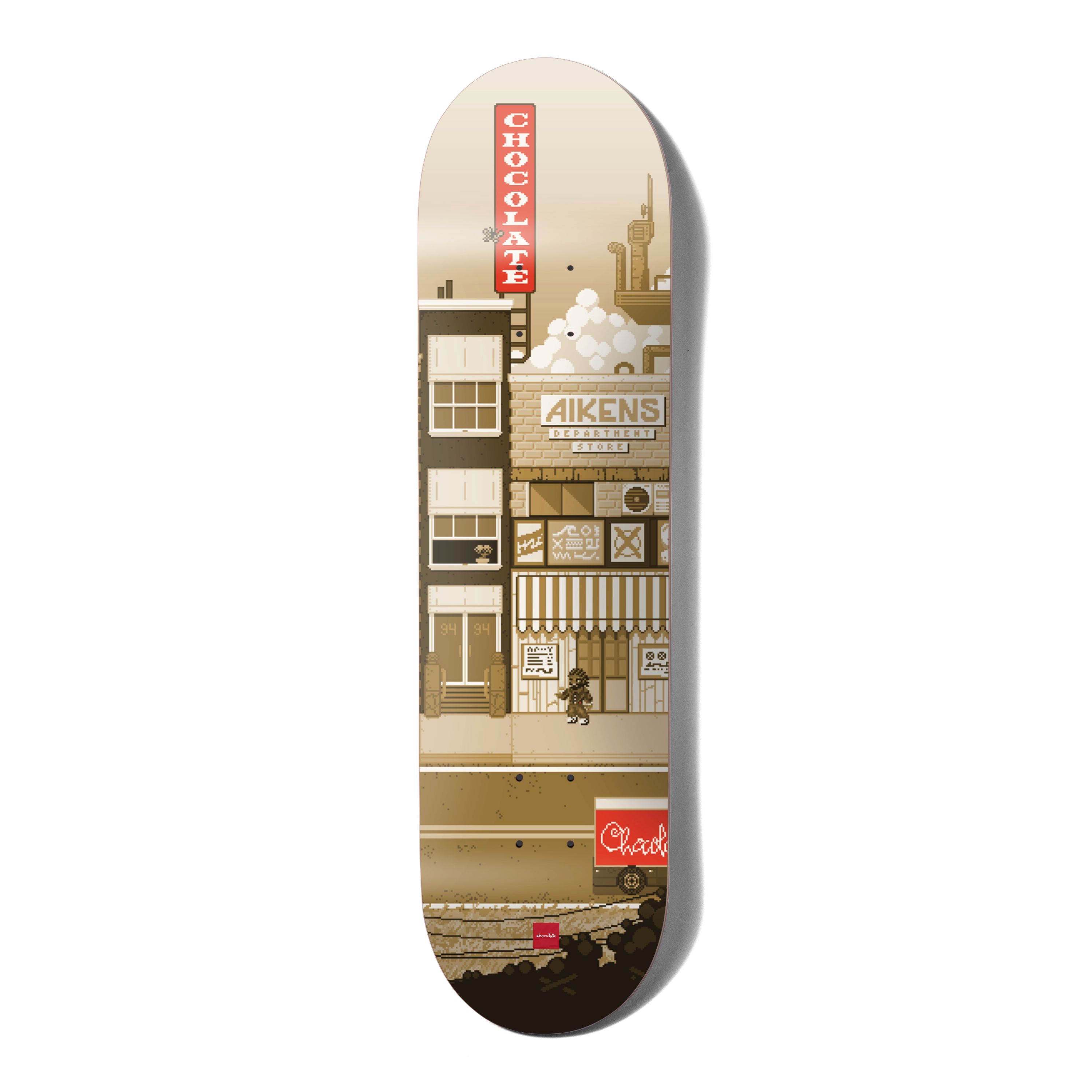 Chocolate Skateboard Deck Pixel City Carl Aikens.png