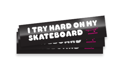 Crailtap Try Hard Bumper Stickers 10 Pack – Crailstore