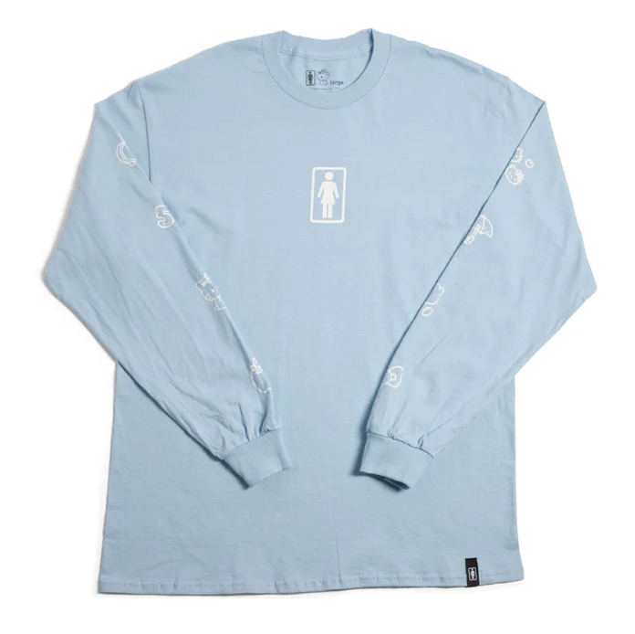 Girl x Hello Kitty 50th Sleeve LS Tee Powder Blue.png