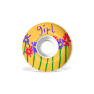 Girl Flowers Staple Skateboard Wheels-W43G_D3_png