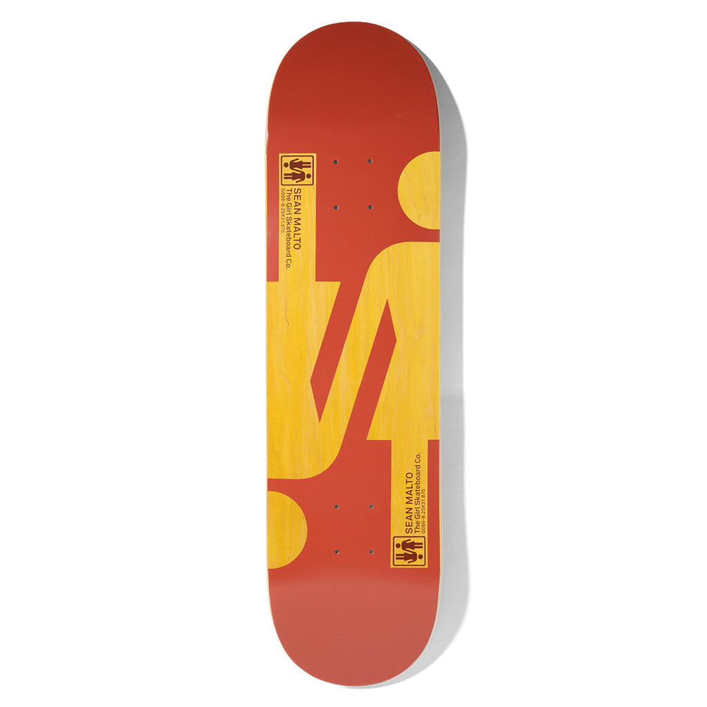 Girl Skateboards Sean Malto Contour Curves Skateboard Deck 8.125