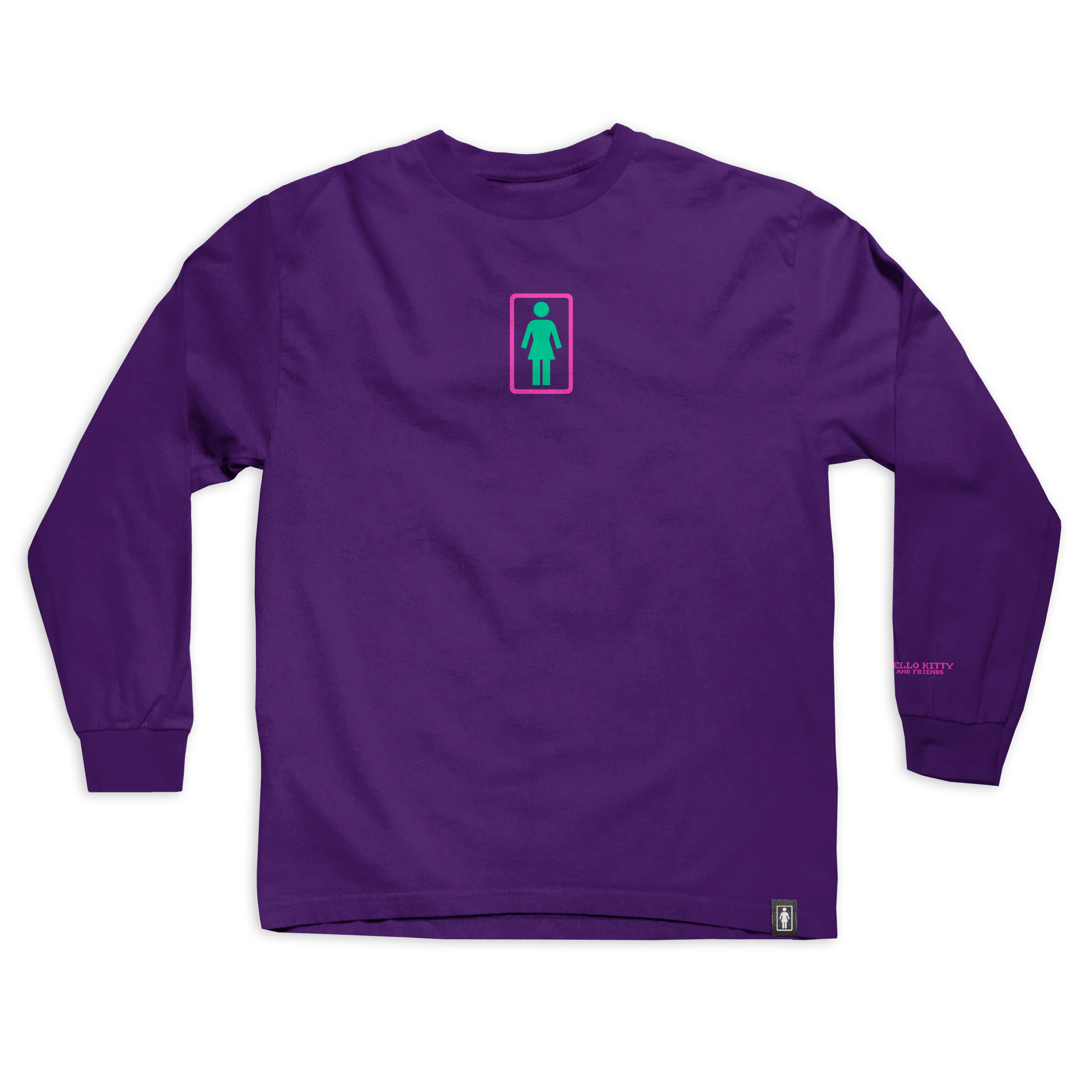 Girl Sanrio Kawaii Arcade Friends LS Tee Purple.png